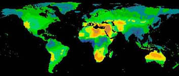 Map of mean cloud cover