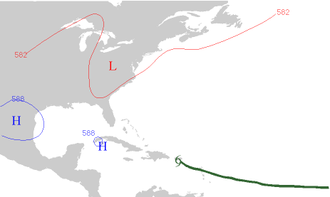 Hurricane Hugo track