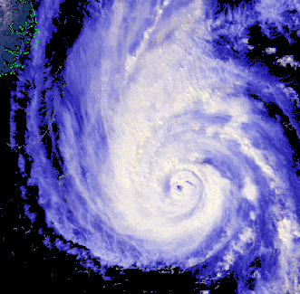 Hurricane Hortense's cloud bands