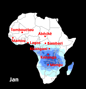 map of africa with itcz 