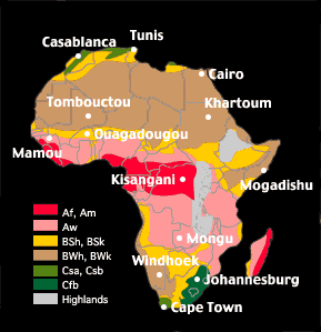 African climate map
