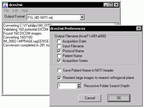 Dcm2nii Dicom To Nifti Conversion